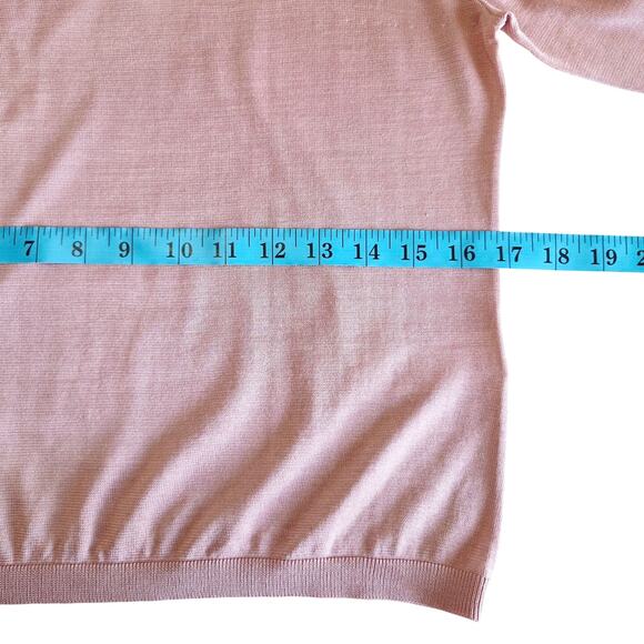 LILYSILK Elitist Elegant Silk Knitted Top with Collar, Size Medium, Rosy Pink - Picture 9 of 16